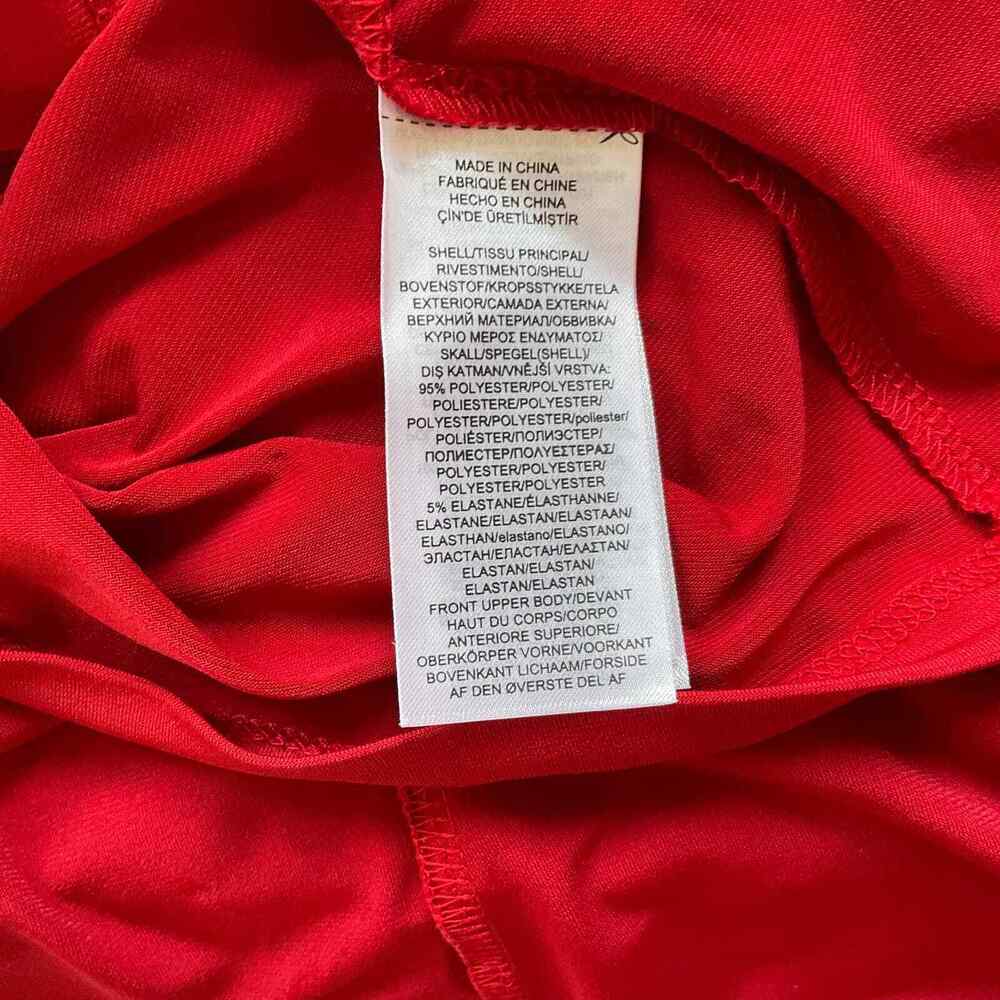 Ralph Lauren Embellished Chiffon Sleeveless A-Line Cocktail Dress Red Size 6P - Picture 11 of 12